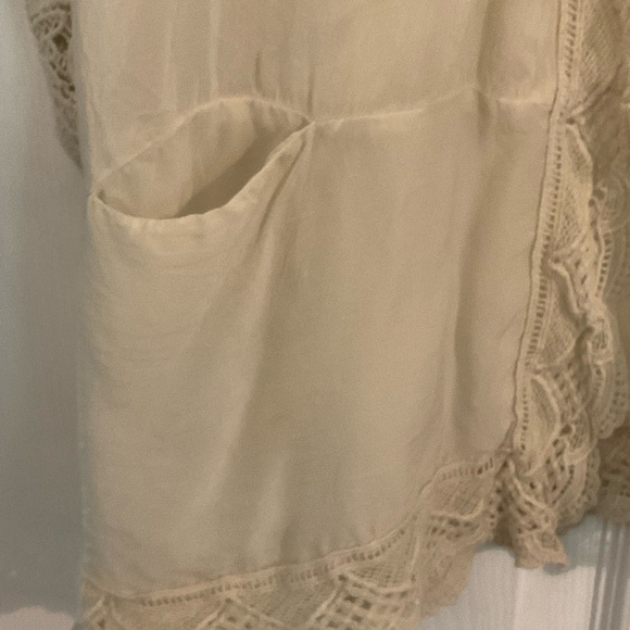 Johnny Was Cream Lace Trim Cardigan - Picture 4 of 4